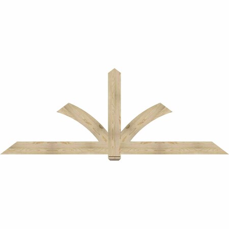 Ekena Millwork Redmond Rough Sawn Timber Gable Bracket, Douglas Fir, 108"W x 40"H x 2"D x 6"F, 9/12 Pitch GBW108X40X0206RED00RDF